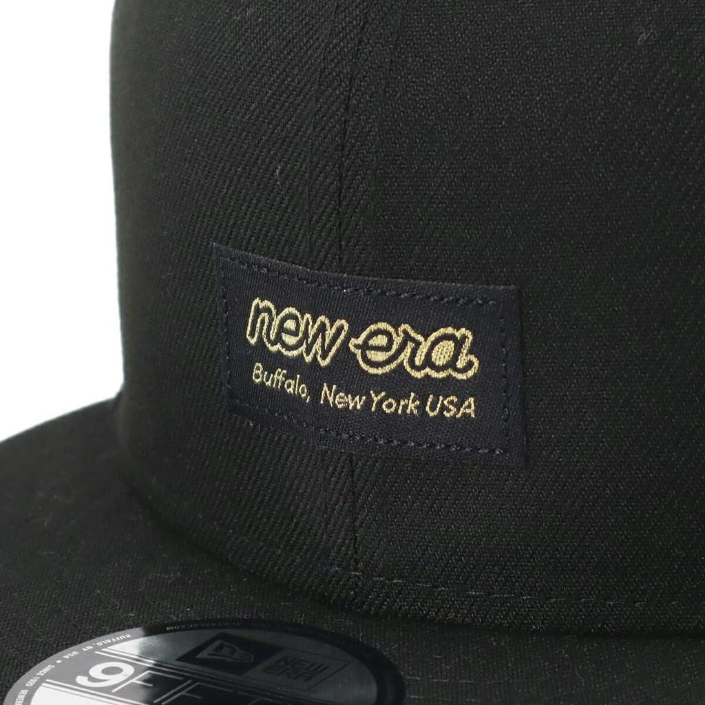 New Era 9FIFTY Cap with Metal Flag Logo Badge, BlackMetal Gold, ML, 950 METAL FLAG BLK GLD 251 14388582 NER36C4839