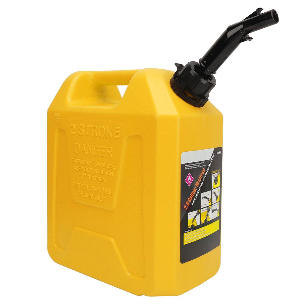 10L Fuel Oil Storage Tank Static Free Shockproof Auto Shutdown Safe Portable Gasoline Tank for RV Camper SUV Speedboat