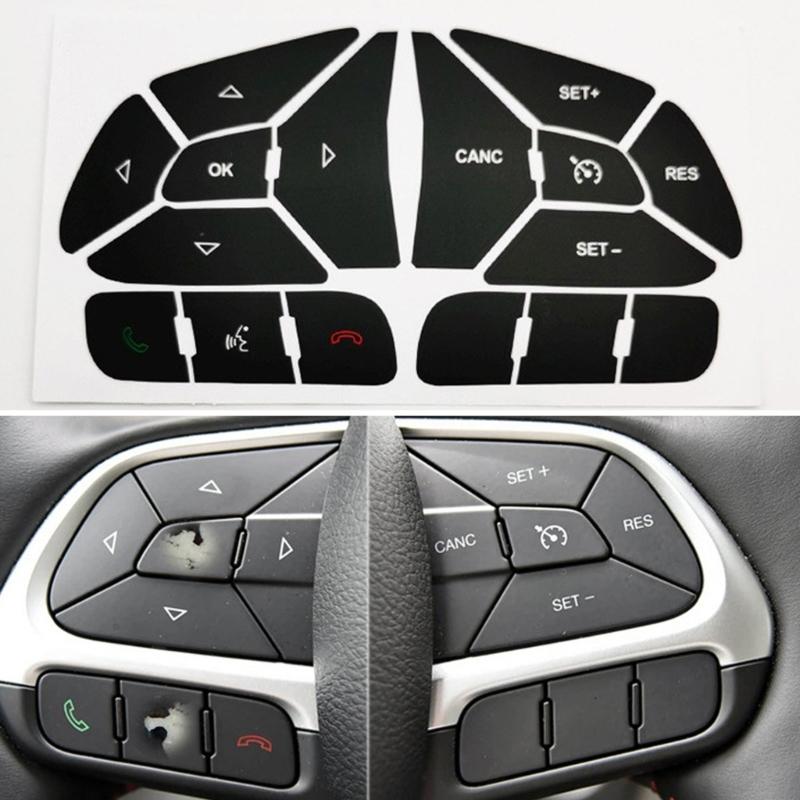 Antiscratch Premium PVC Protective Decals For Faded Automotive Control Buttons Easy Installation Scratch Proof Design