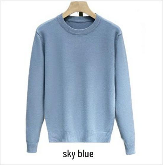 

Men s Round Neck Solid Color Casual Knit Sweater - Trendy and Handsome Pullover for Autumn Winter 2XL