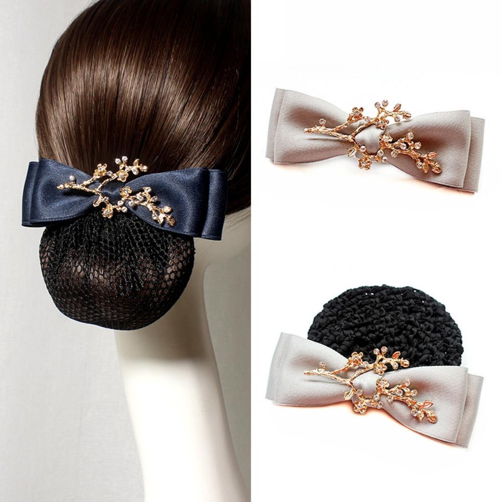 Styling Scrunchie Pack Korean Bun Snood Women Spring Clips Hairgrips Cover Net Office Lady