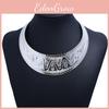 Punk Necklace Metallic With Electroplated Finish For Fashion And Gift Jewelry