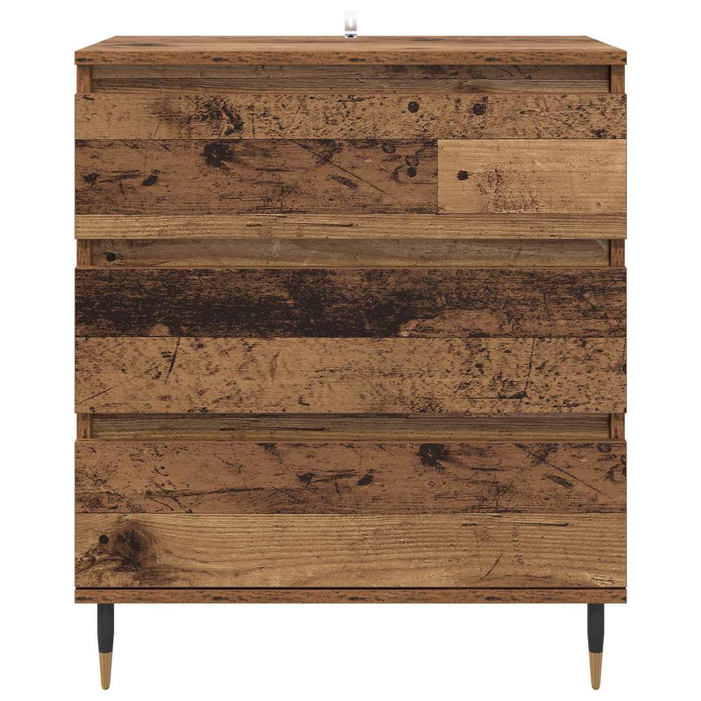 Sideboard with Drawers Reclaimed Wood Look 60 x 35 x 70 cm Particleboard