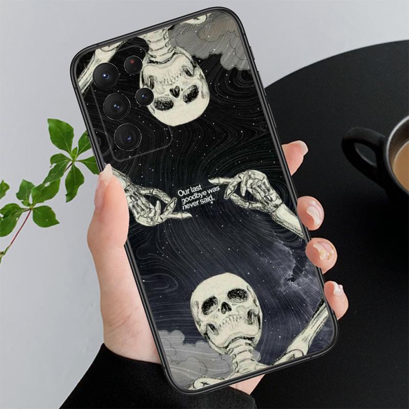 Phone Case For Samsung A55 A16 A56 A36 A35 A15 A53 A54 A33 A34 A25 A05S A52 A52S A14 A26 A71 Skeleton Art