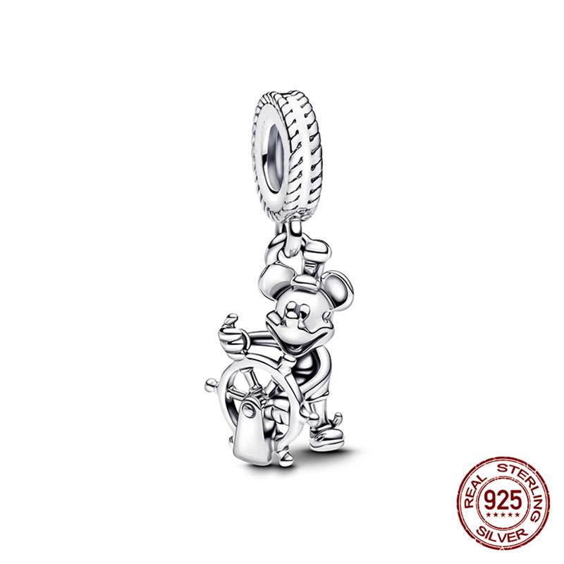 Echtes Sterlingsilber Dumbo Auf der Flucht Prinzessin Charms Perlenarmband Passend für Armband DIY Schmuckherstellung Geschenk für Frauen