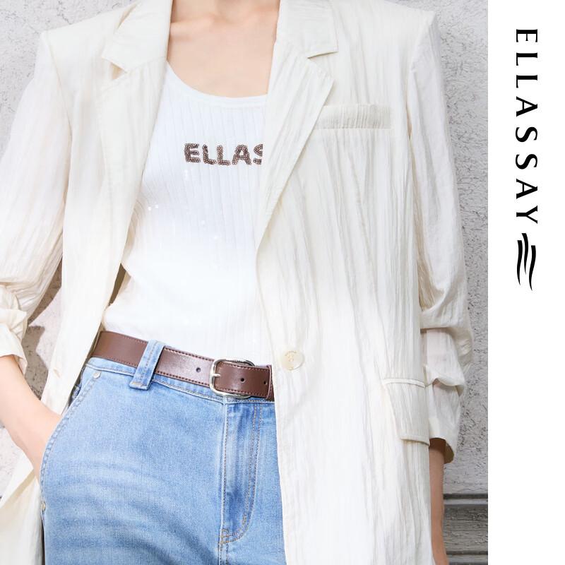 ELLASSAY Women's Mulberry Silk Blend Pleated Suit Jacket