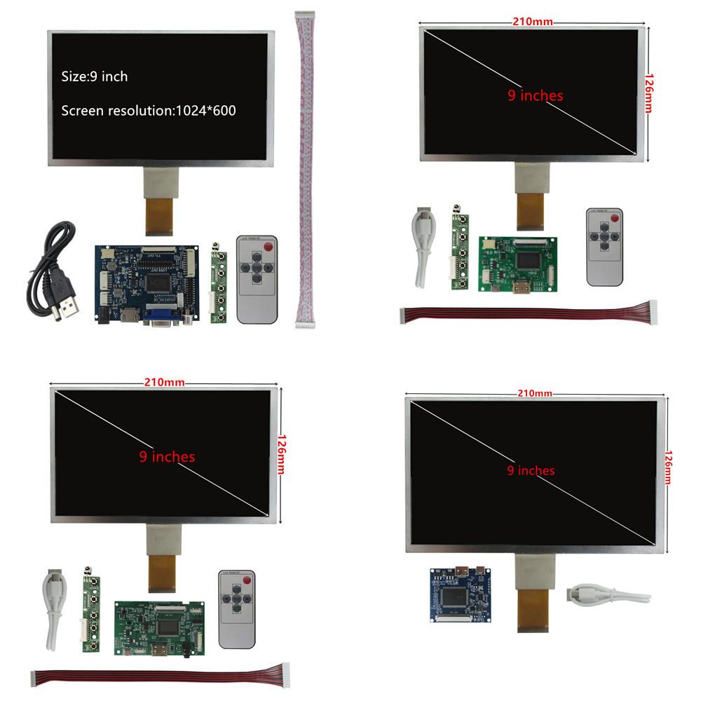 9-Zoll HD LCD-Bildschirm HDMI-kompatible Treibersteuerplatine für tragbare Displays von Raspberry Pi PC-Laptops Mini-Computern