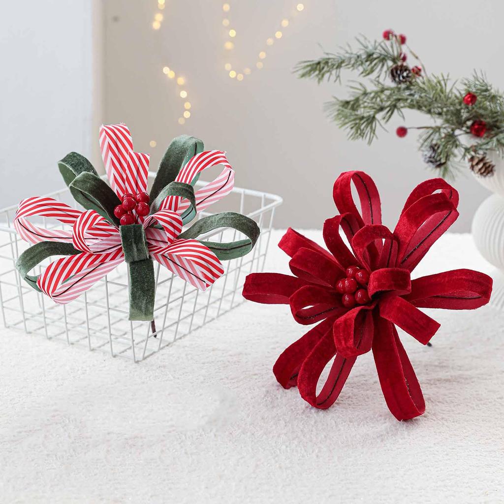 Artificial Flower Fabric Garland Christmas Decoration Red Floral Wreath Door Decor for Holiday Party Indoor Outdoor Use