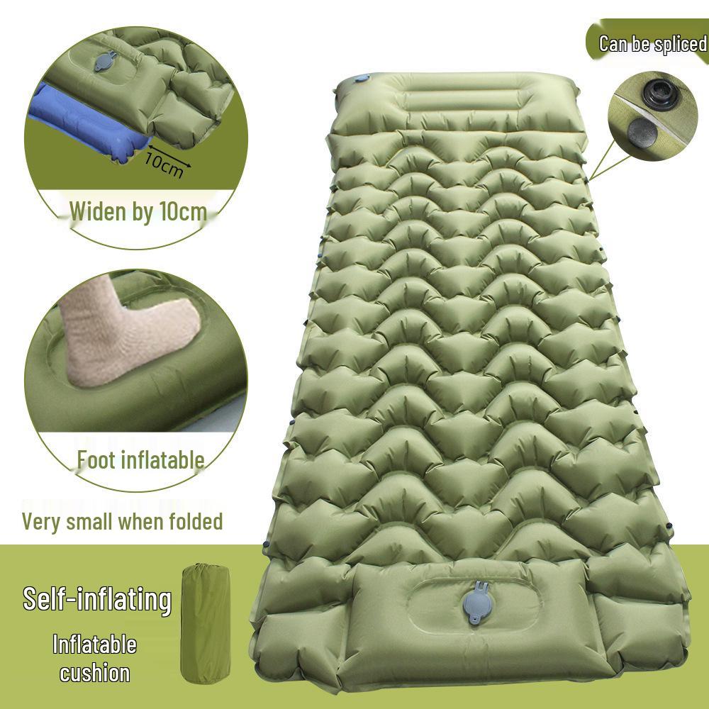 Portable Wide Inflatable Camping Mattress and Cushion