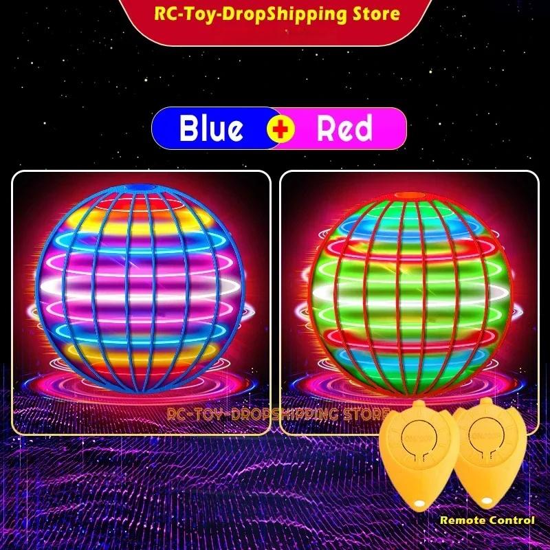 Sports Drone Flying Ball Spinner Toy Hand Control Helicopter 360 ° Rotating Mini Ufo with Led Light Gifts Game Ball Kids Children