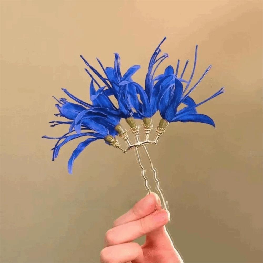 Fairy Simulation Flower Hairpins Bohemian Hanfu Hair Stick Elegant Thai Hair Fork  Female