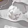 Exquisite Embroidered Floral Lingerie Set - Stylish Four-Piece Bra Set