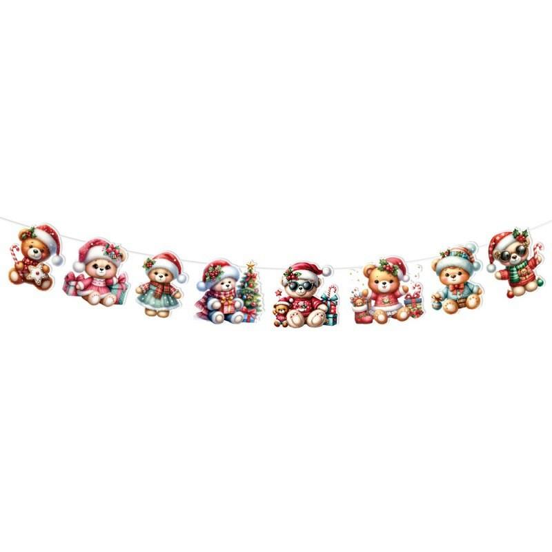 Christmas Year New Party Reindeer Banner Ribbon Holiday Decoration Supplies