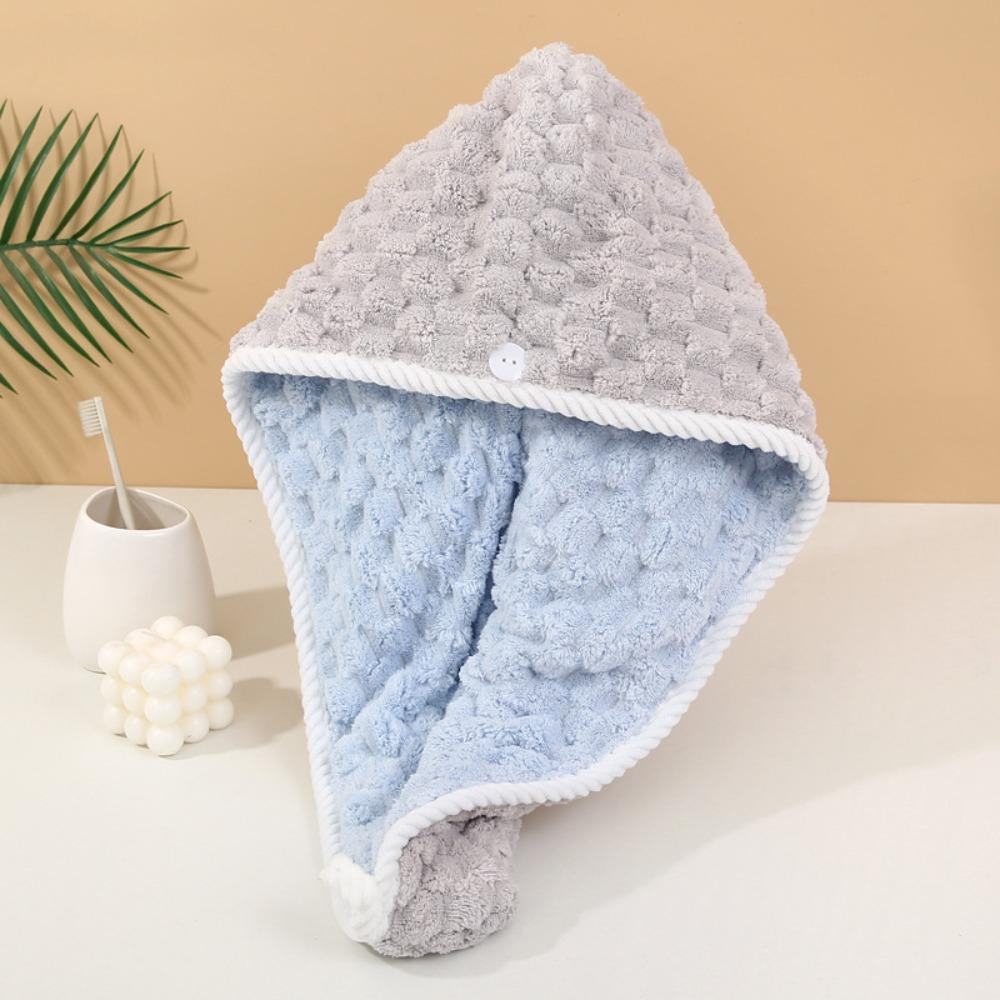 Super Absorbent Dry Head Hair Towel Quick-Drying Microfiber Hair Drying Cap  Women