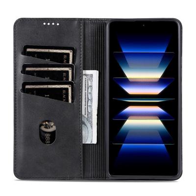 AZNS Für Xiaomi Redmi Turbo 3 5G/Poco F6 5G Hülle PU Leder Magnetverschluss Stoßfest Klapphandyhülle