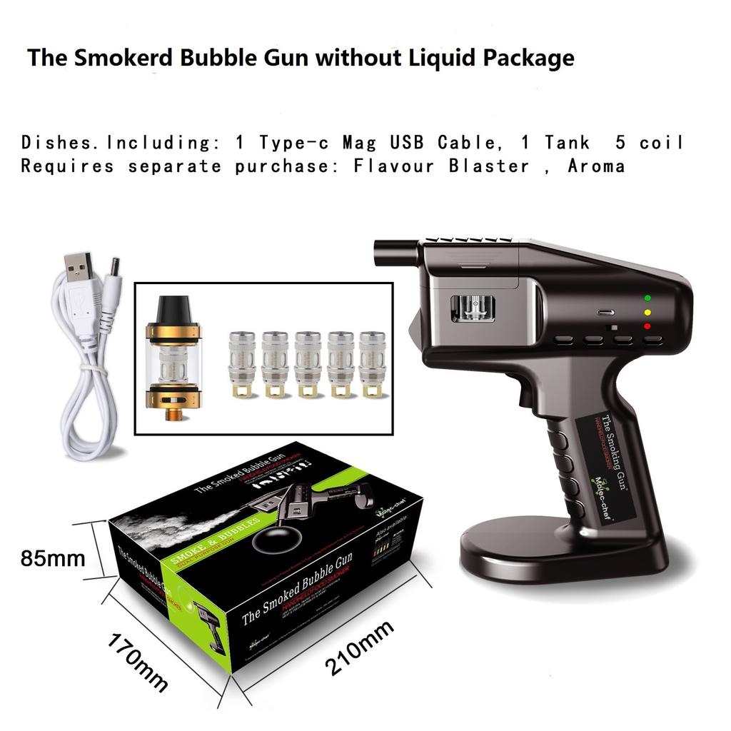 4PCS Coils or 1PC Tank of Cocktail Smoke Bubble Gun for Food & Drink Bar Restaurant Family Dinner Bourbon Gifts for Dad Hus