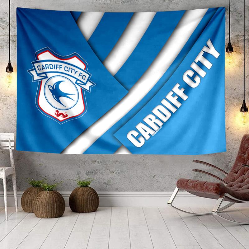 Cardiff Fc Crest Tapestry, Unique Design Tapestry, Wall Decor for Bedroom,Livingroom, Playroom,Heartwarming Fan Holiday Gifts
