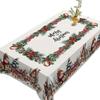 Christmas Tablecloth Winter Snowman Xmas Tree Wreath Design Rectangle Tablecloths Washable Fabric Table Cover