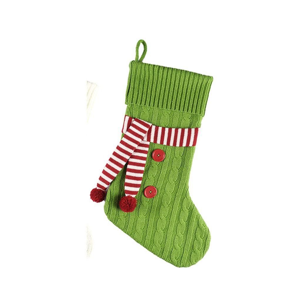 

Large Capacity Candy Gift Bags Cartoon Christmas Tree Ornaments Festive Home Decoration зелёный