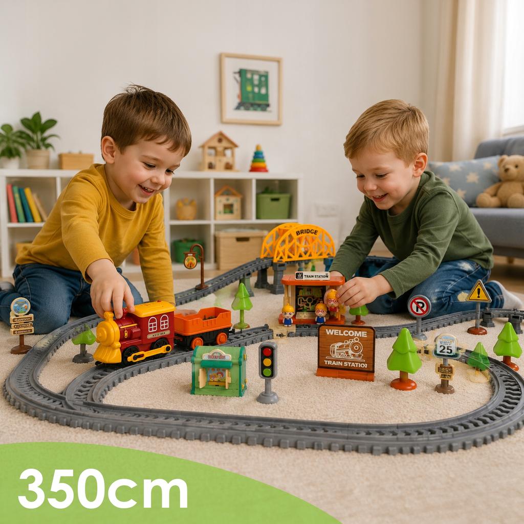 [PACZA] Electric train locomotive set of 101 elements Z3374