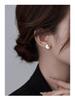 Banyan Tree S925 Silver Brushed Geometric Cutaway Round Earrings for Women - Sweet Cool Style