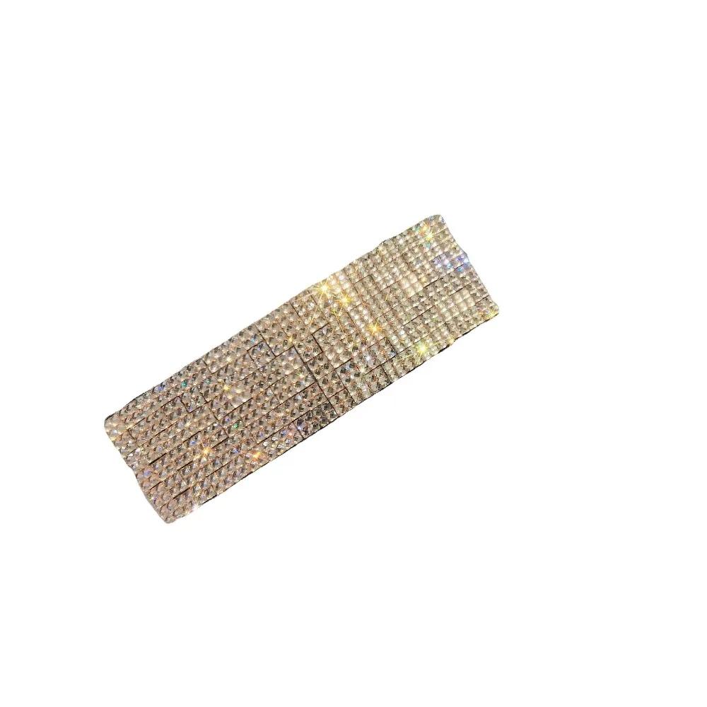 Beautiful Shiny Rhinestone Hairpins Creative Rectangular Hair Clips Woman's Hair Accessories