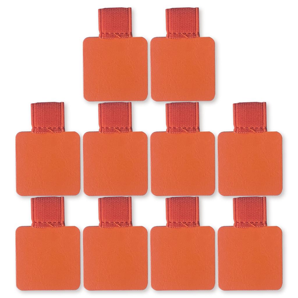 10er-Pack elastischer Stiftschlaufenhalter, selbstklebender PU-Leder-Clip, Bleistifthalter für Notizbücher, Zeitschriften, Planer