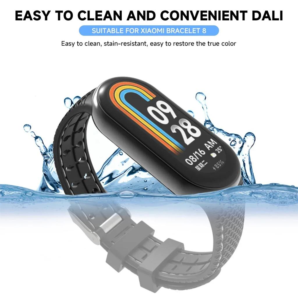 Silicone Strap For Mi Band 9 Bracelet Rubber Watchband Replacement Smartwatch Wrist Bracelet Correa For Xiaomi Mi Band 8 9 Strap
