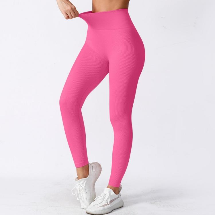 High Waist Seamless Yoga Pants Women High Elastic Threaded Tights Hip Lifting Quick Dry Breathable Fitness Cycling Perspiration Pants