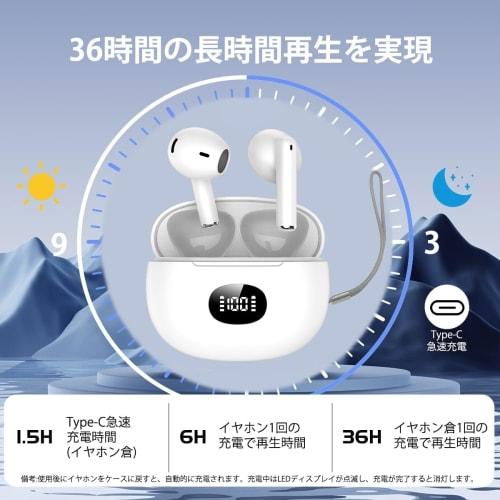 Wireless Bluetooth Earbuds, 2024 Latest Bluetooth Earbuds with EDR + Bluetooth 5.3, Karuna Style, Automatic Pairing, Instant Connection, Hands-Free Ca