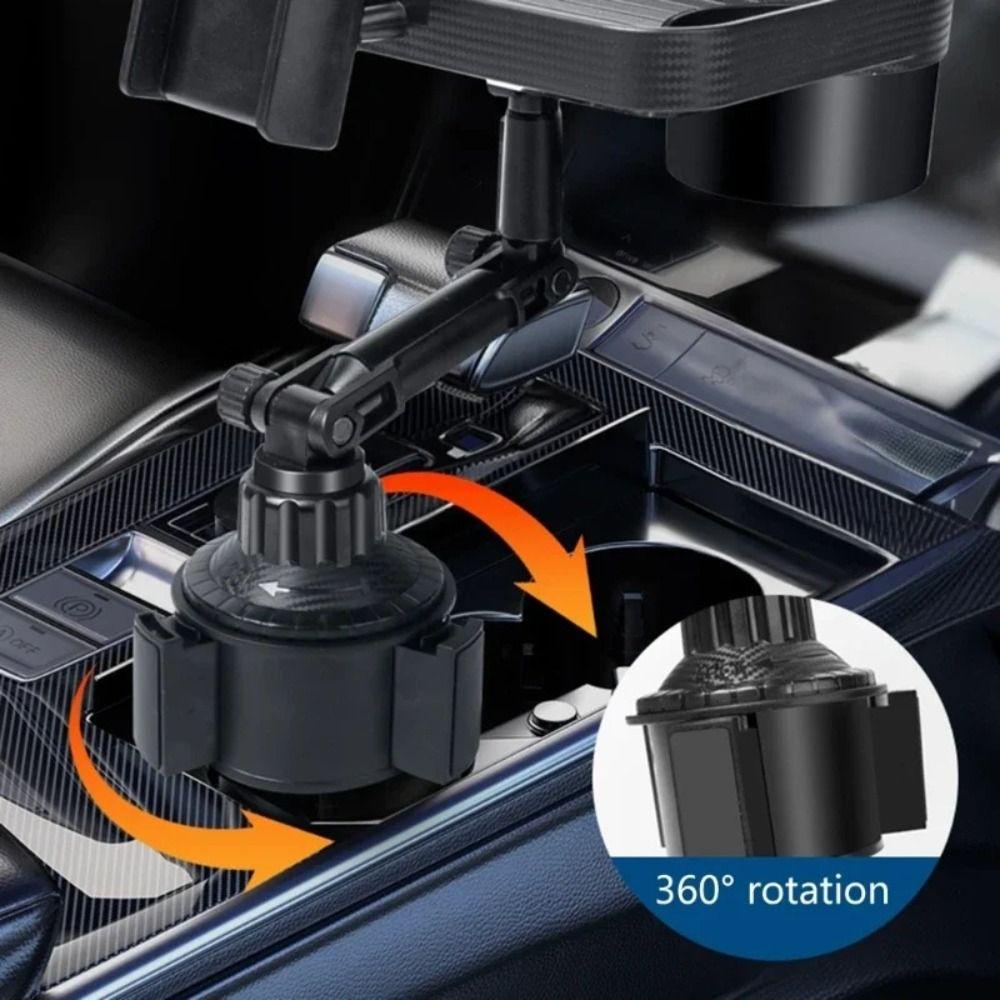 Rotatable Car Cup Holder Tray Adjustable Drink Stand Portable Car Tray Table  Vehicles