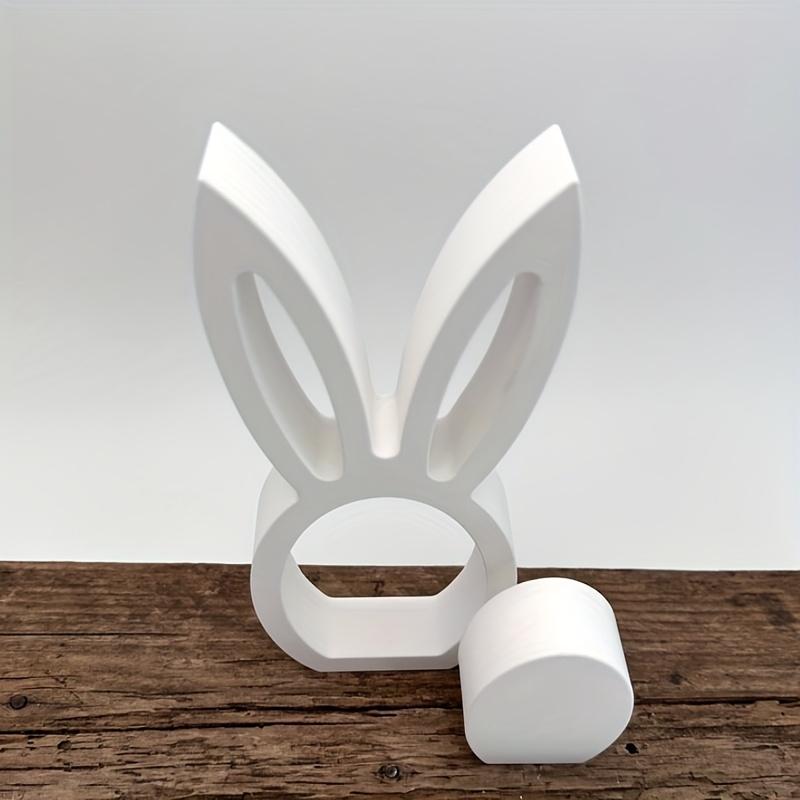 1PC Silicone Easter Rabbit Mold, DIY Gypsum Concrete Hollow Rabbit Silicone Resin Mold for Casting