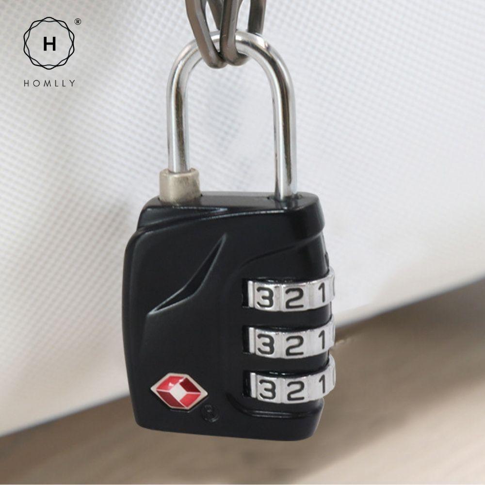Homlly Digit Combination Travel Luggage Pad lock & Wall Mounted Key Storage Box (X3PCS)