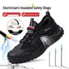 Men's 10KV Insulated Electrician Shoes, Anti-Smash & Puncture, European Standard, Fiberglass Toe, High Voltage Protection.