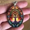 High-End Bohemian Style Large Tree Oval Glass Alloy Pendant Luxury Quality Fashion Fine Jewelry Exquisite Elegant Charms Popular