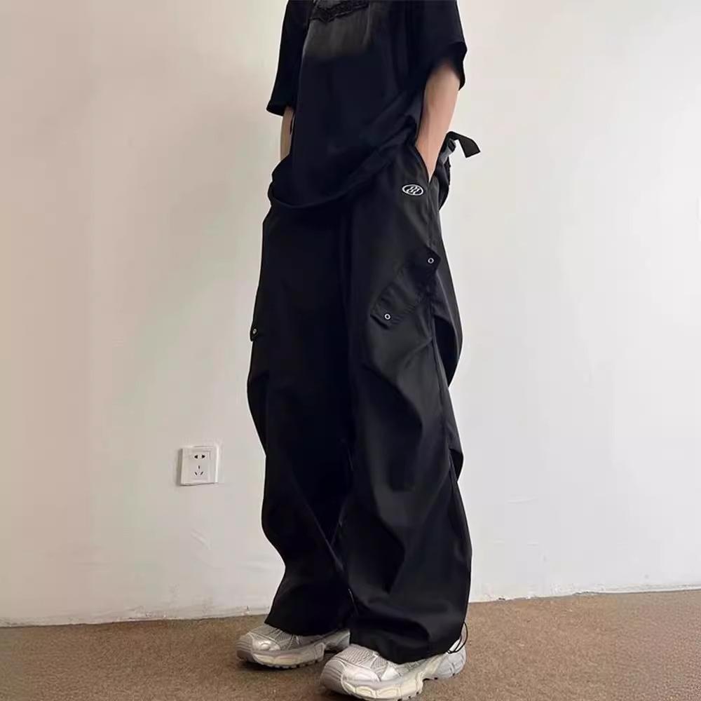 American High Street Tooling Paratrooper Pants Men's Summer New Trendy Brand Wide-leg Loose Retro Straight Casual Pants