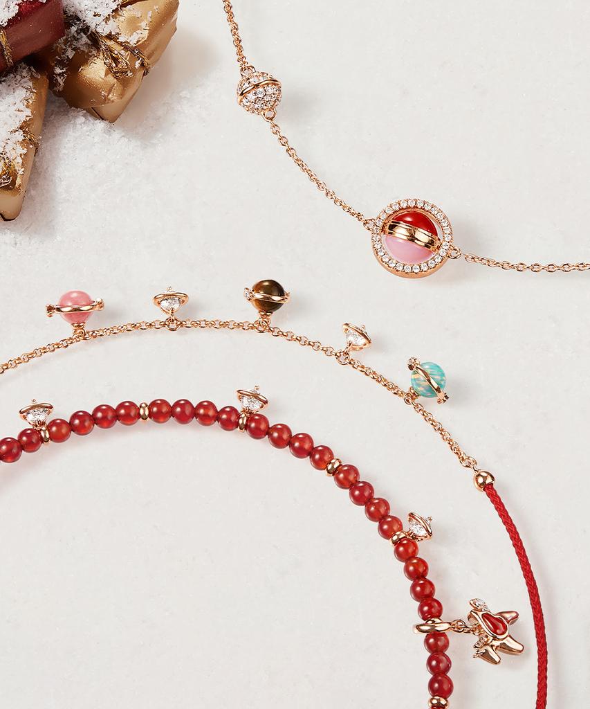 Lola Rose Heliocentric Multi-Pendant Layering Pearl Bracelet