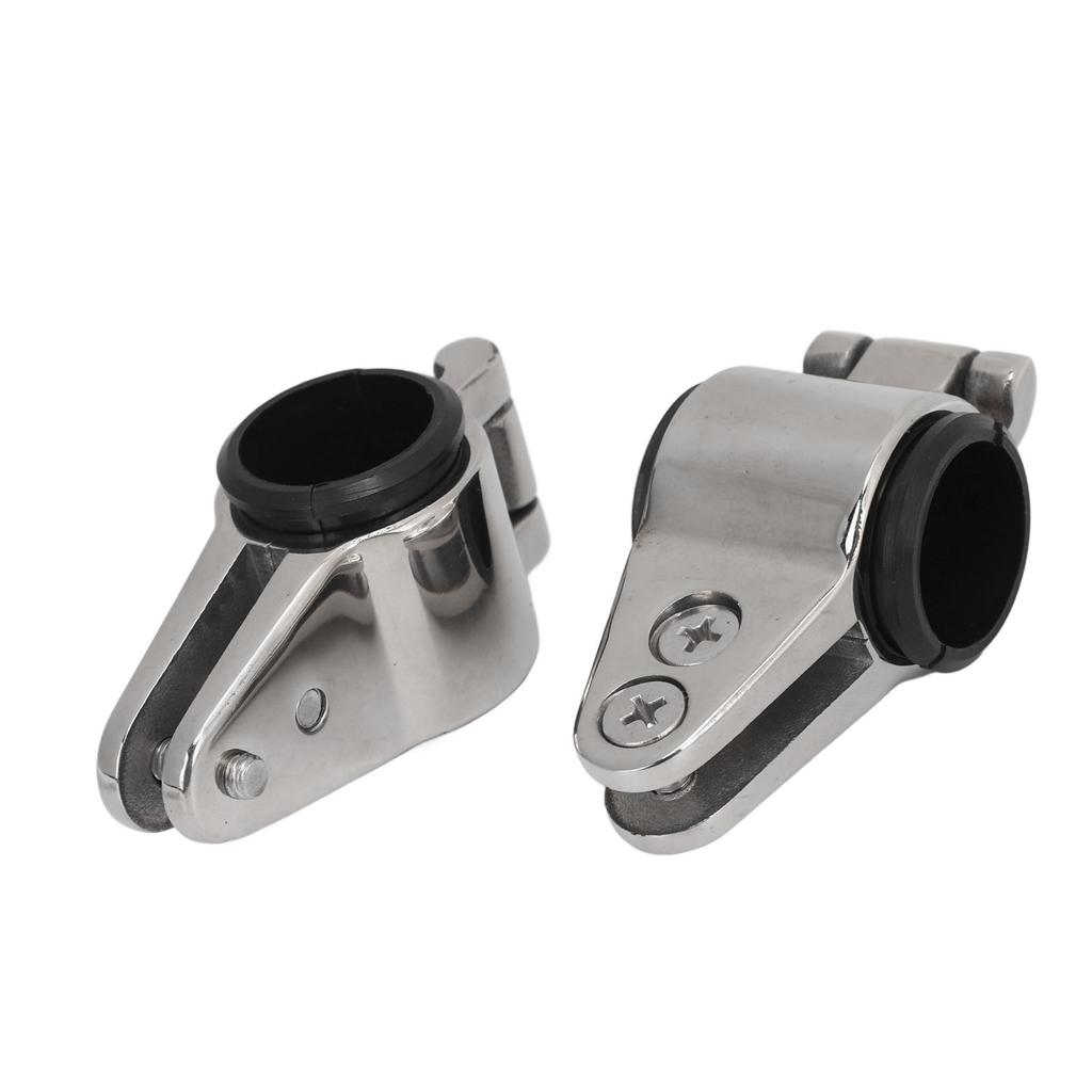 2Pcs Boat Top Hinged Jaw Slide Rail Mount 22mm 316 Stainless Steel Slide Hinged Marine Hardware with Nylon Bushing for