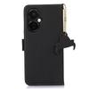 For OnePlus Nord CE 3 Lite 5G/Nord N30 5G Genuine Cow Leather Phone Case Flip Stand Cover with RFID Blocking Wallet