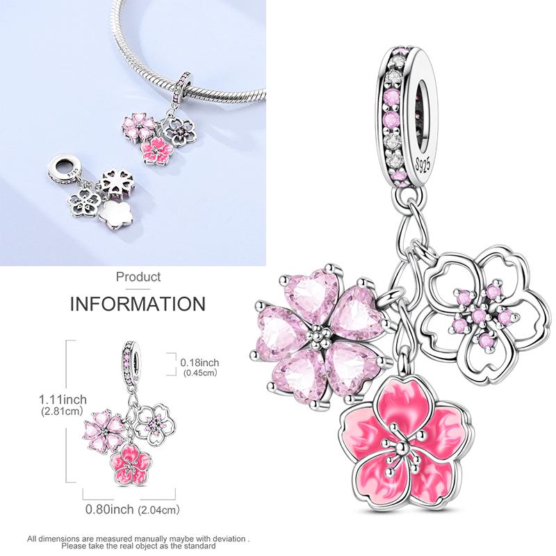 Elk Dinosaur Luminous Firefly Dangle Charm Flower Beads Sale Copper Fit Bangle Bracelet Diy Jewelry Charms