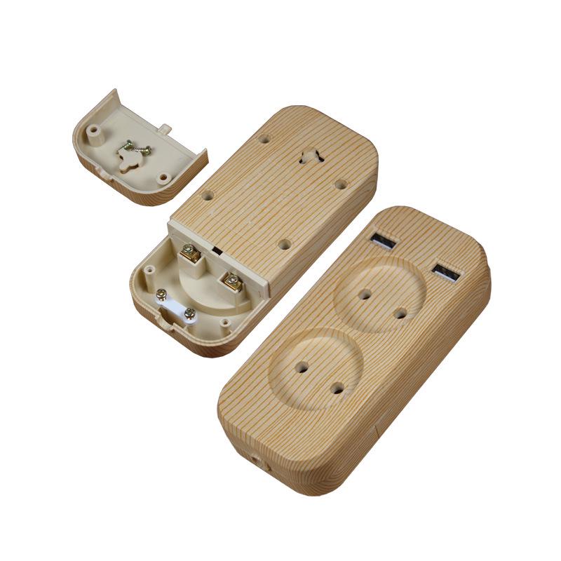 European Power Strip with USB Socket 5V2A - German Standard for Russia, Ukraine, Kazakhstan (P-02)
