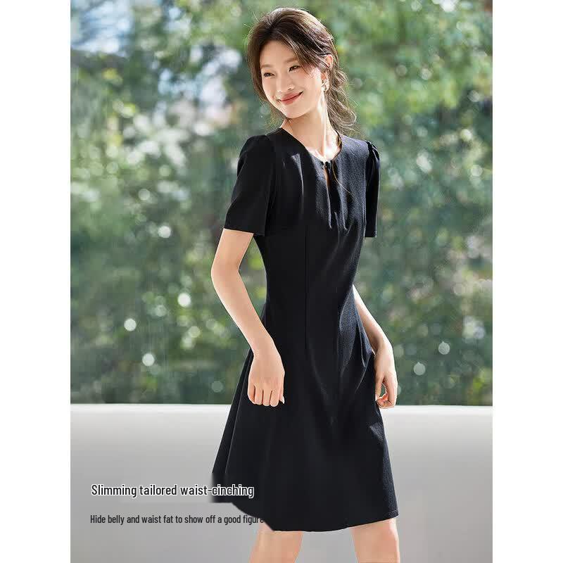 Elegant Lyocell Blend A-Line Midi Dress
