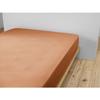 Drap housse - Gaia - Gaze de coton - 90 x 190 cm - Orange abricot - OEKO-TEX