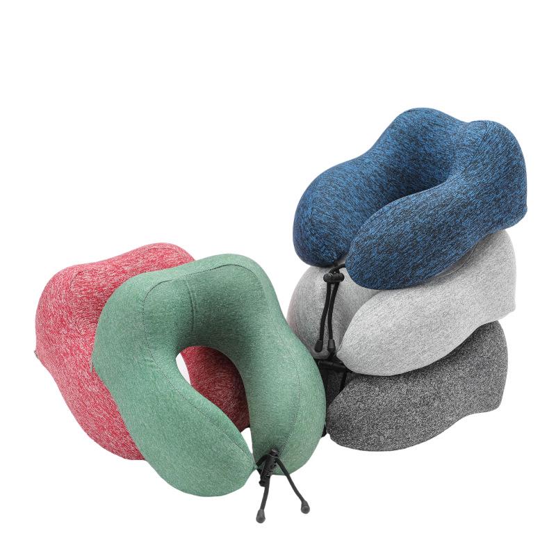 Portable U-Shaped Memory Foam Neck Support Pillow for Travel and Office