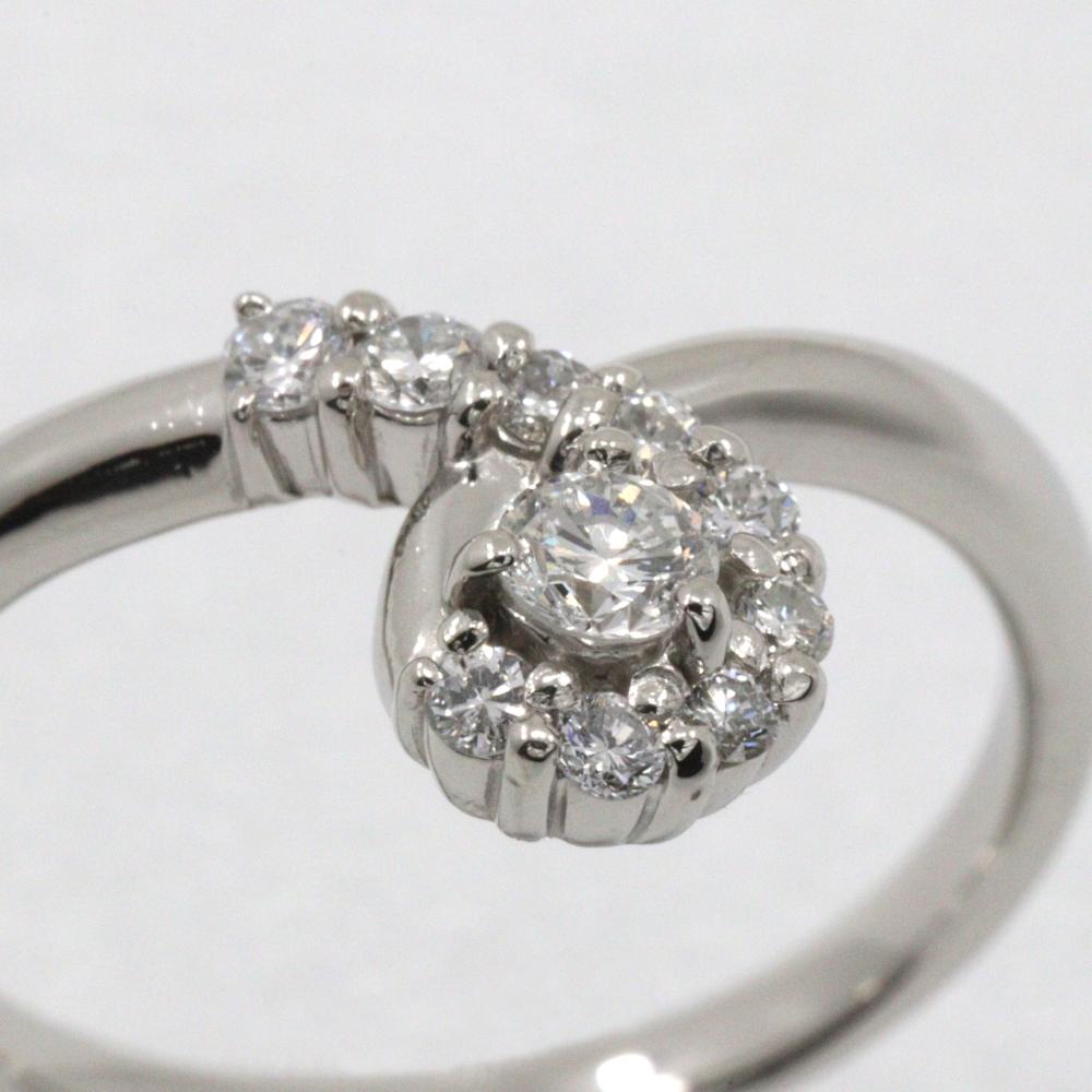 Ring Pt900Platinum/diamond #6.0(US Size) 4.2g Women Used