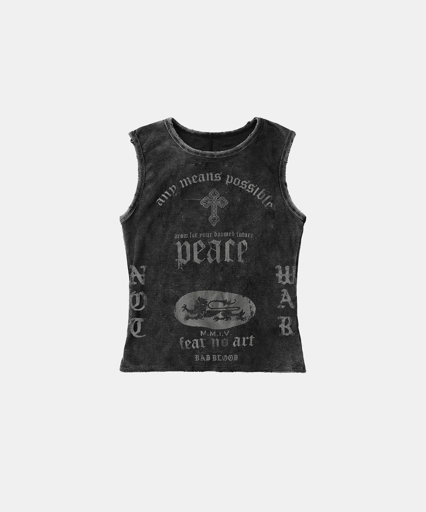 BADBLOOD Peace Not War Tank - Dusty Black