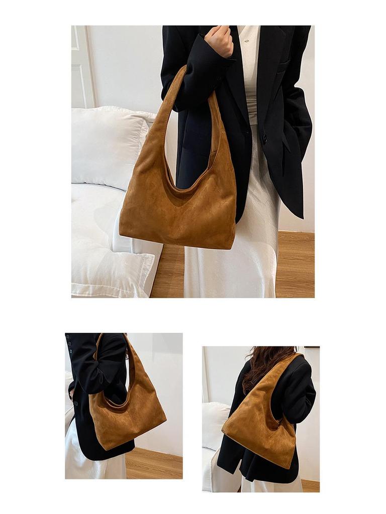 2025 Retro Woolen Women's Large Capacity Shoulder Tote Bag