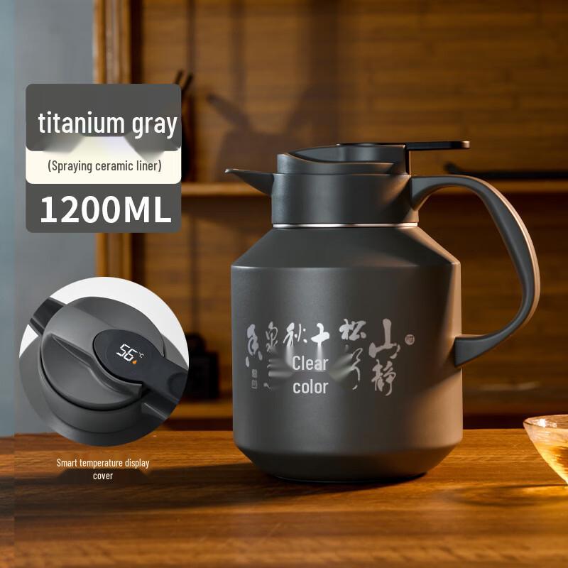 MDNG 1.2L Smart Insulated Stainless Steel Teapot with Temp Display