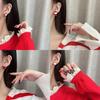 Flocked Ankola Red Apple Earrings - Cute, Sweet, and Versatile for Autumn/Winter and New Year
