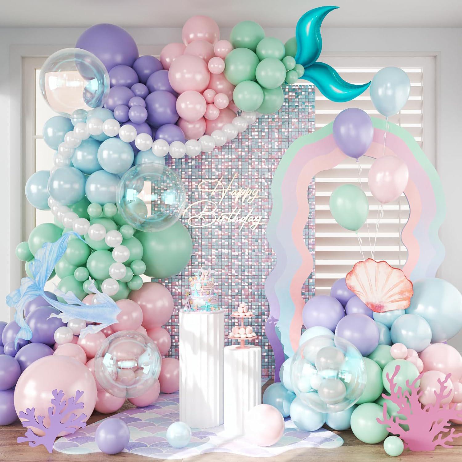 Mermaid-Themed Balloon Arch Set for Birthdays, Weddings & Celebrations
